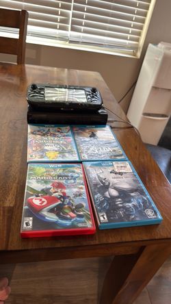 Nintendo Wii U Console with 4 Games