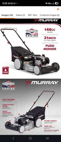 New Murray Push Mower With Bagger Included. A Must Have Mower