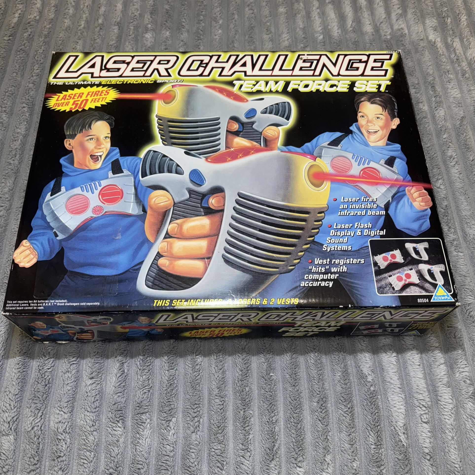 1996 ToyMax Laser Challenge Team Force 2 Lasers 2 Vests, PLEASE READ DESCRIPTION
