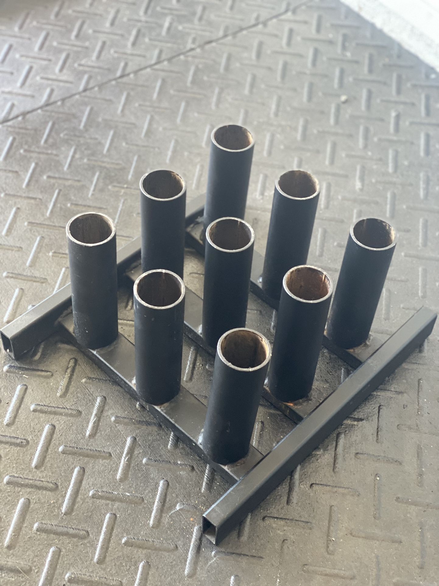 9 SLOT VERTICAL BARBELL STORAGE HOLDER