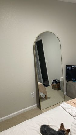 Floor Mirror gold brushed