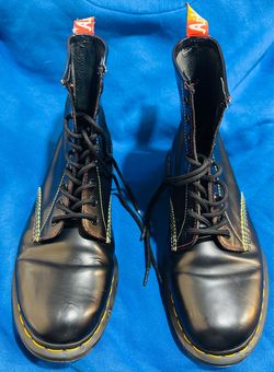 Rare Dr. Martens Pride Edition Rainbow Stitch Boots Size 10