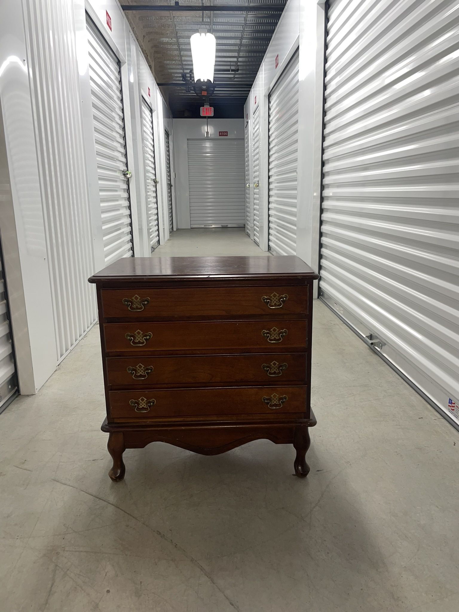 Small Vintage Wooden Nightstand Dresser