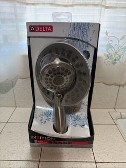 Delta 75583CSN In2ition 2-in-1 5-Spray Dual Shower Heads BRUSHED NICKEL NEW