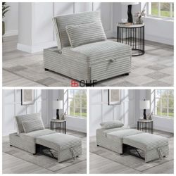 Corduroy Convertible Sofa With Pull-Out Bed 