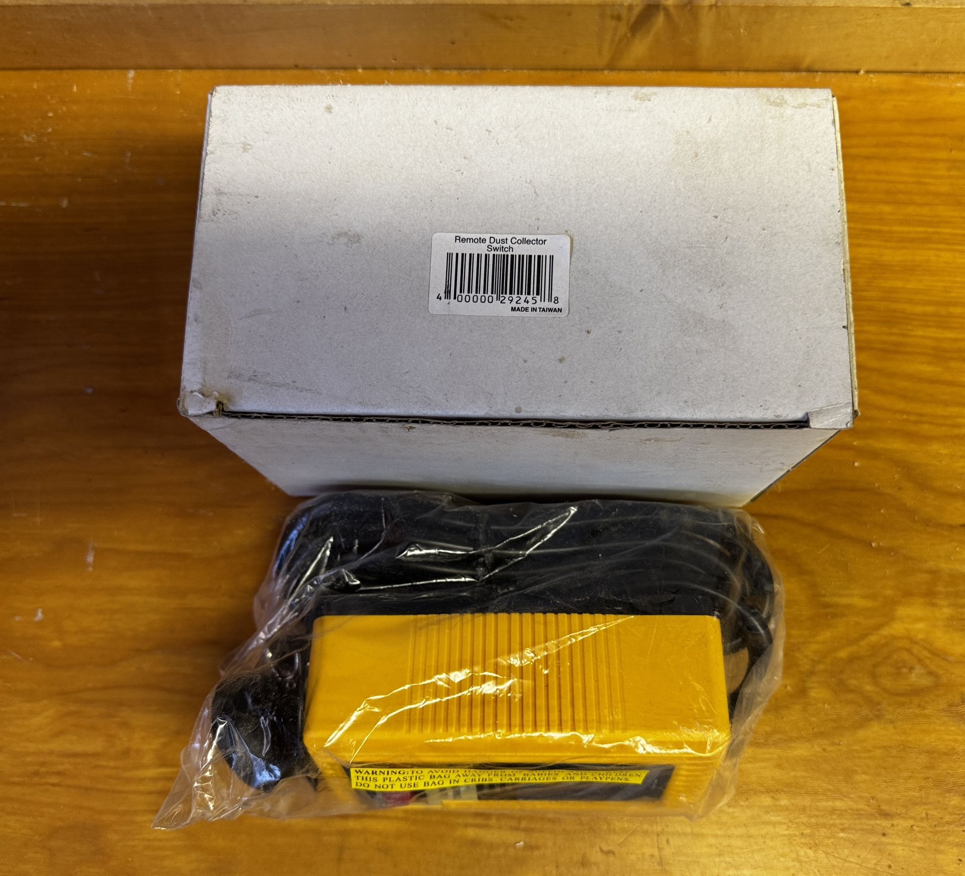 New Wireless Remote Dust Collector Switch w/ Receiver & Handheld Remote - Sealed!