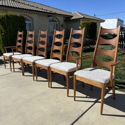 Mid- Century Modern Kent Coffey Dining Chairs (6)