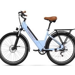 Cybervelo 1000 Peak Electric Bike for Adults,up 80 Miles Removable Battery Ebike, 26" Electric E Bike with 7-Speed,Adult Electric Bicycles for Commute