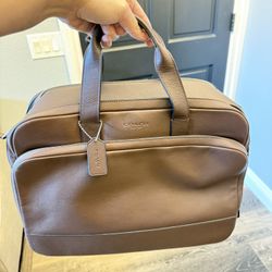 COACH Bag Hamilton Commuter Bag Messenger Brief Laptop Mahogany Brown w/ Strap Leather Style #F72224