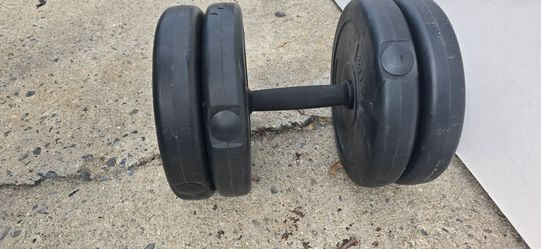 Black Rubber Dumbbell Weight