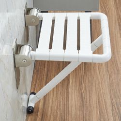 Folding Shower Seat Wall Mounted Shower Bench 550LB Load Handicap Medical 