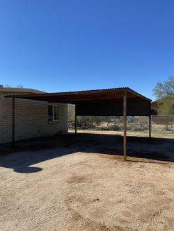 Rustic Shade structures/corrugated fence/Awnings