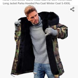 Custom Camouflage Fur Hoodie Coat & Joggers