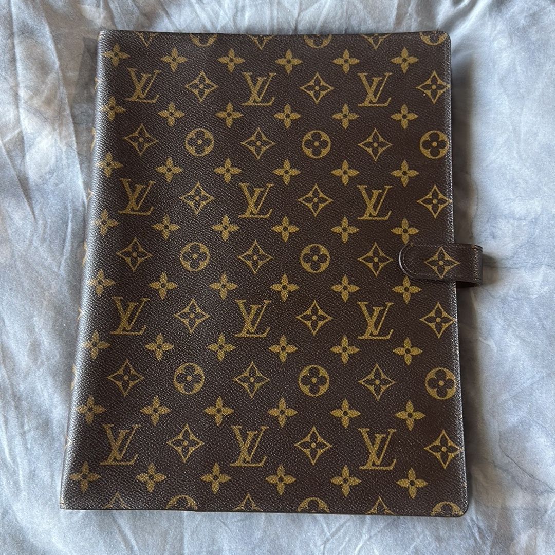 Authentic Louis Vuitton Monogram Agenda GM 4 Ring Notebook Binder Album  Book RAR