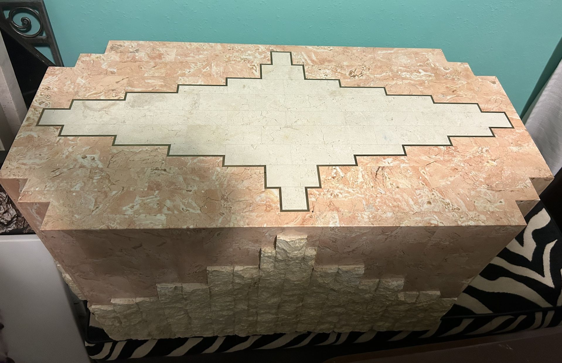 Tessellated Pink Stone Coffee Table