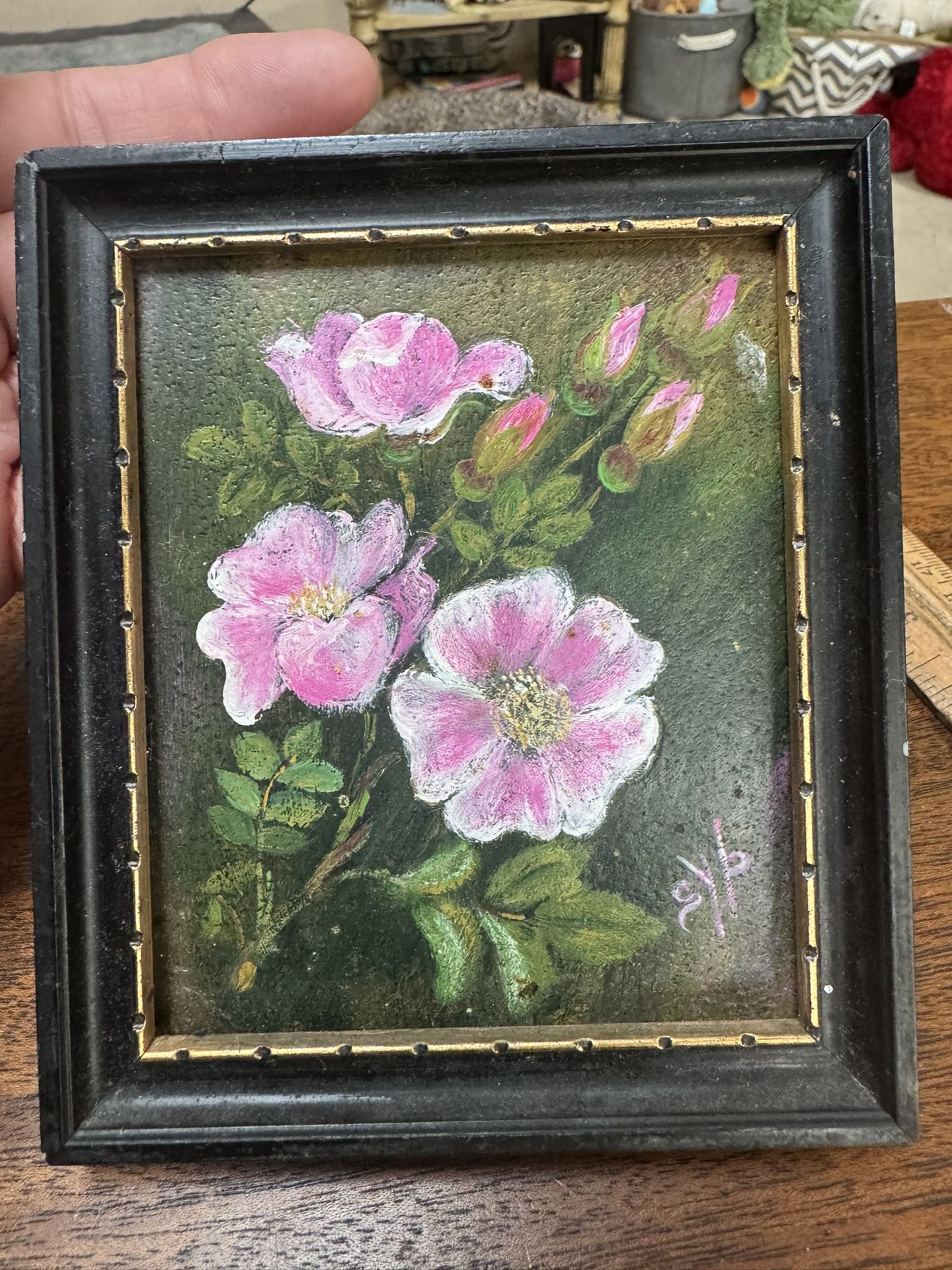 Small Hand Painted Flower Picture