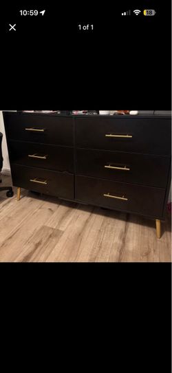 Dresser black , 6 drawer