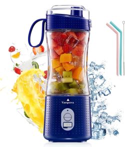 Portable Blender USB Rechargeable Smoothie on the Go Blender Cup with Straws