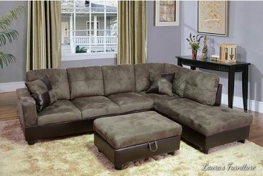 Sectional and ottoman