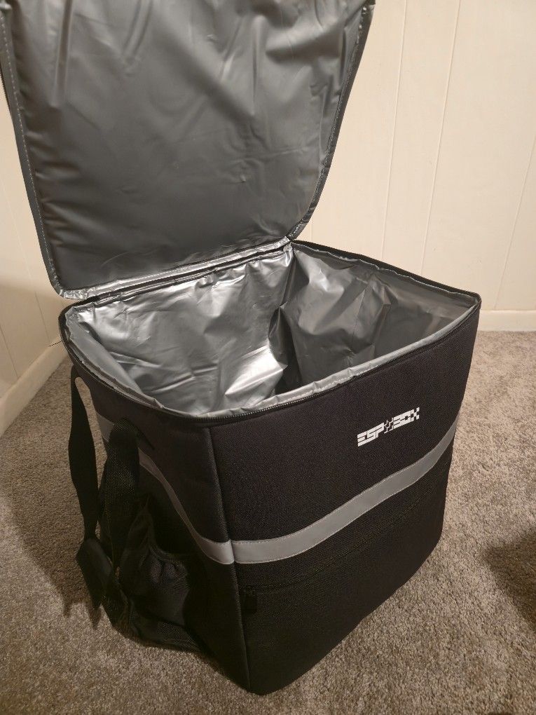 Food Delivery Bag Backpack Insulated Waterproof Thermal Backpack w Cup Holders Black ESP BOX