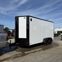 Trailer Enclosed 7x16 Extra Interior 7 Feet And A Half Polycore 0.80