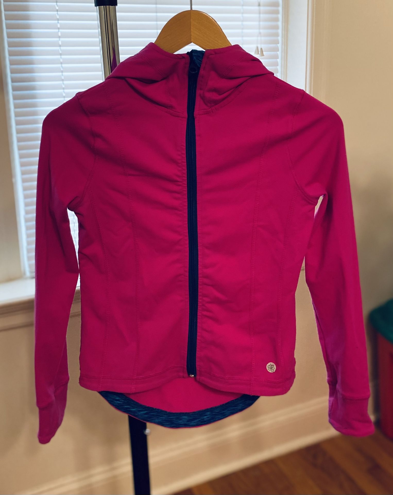 Jill Girls’ Dark Pink Zip-Up Athletic Jacket