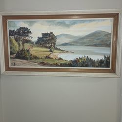 Original Oil Painting of Landscape/ Possible Golf Course by B. L. Carroll, $90.00
