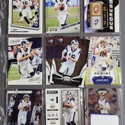 🏈 12 Card (9 Different) QB Jared Goff Cards