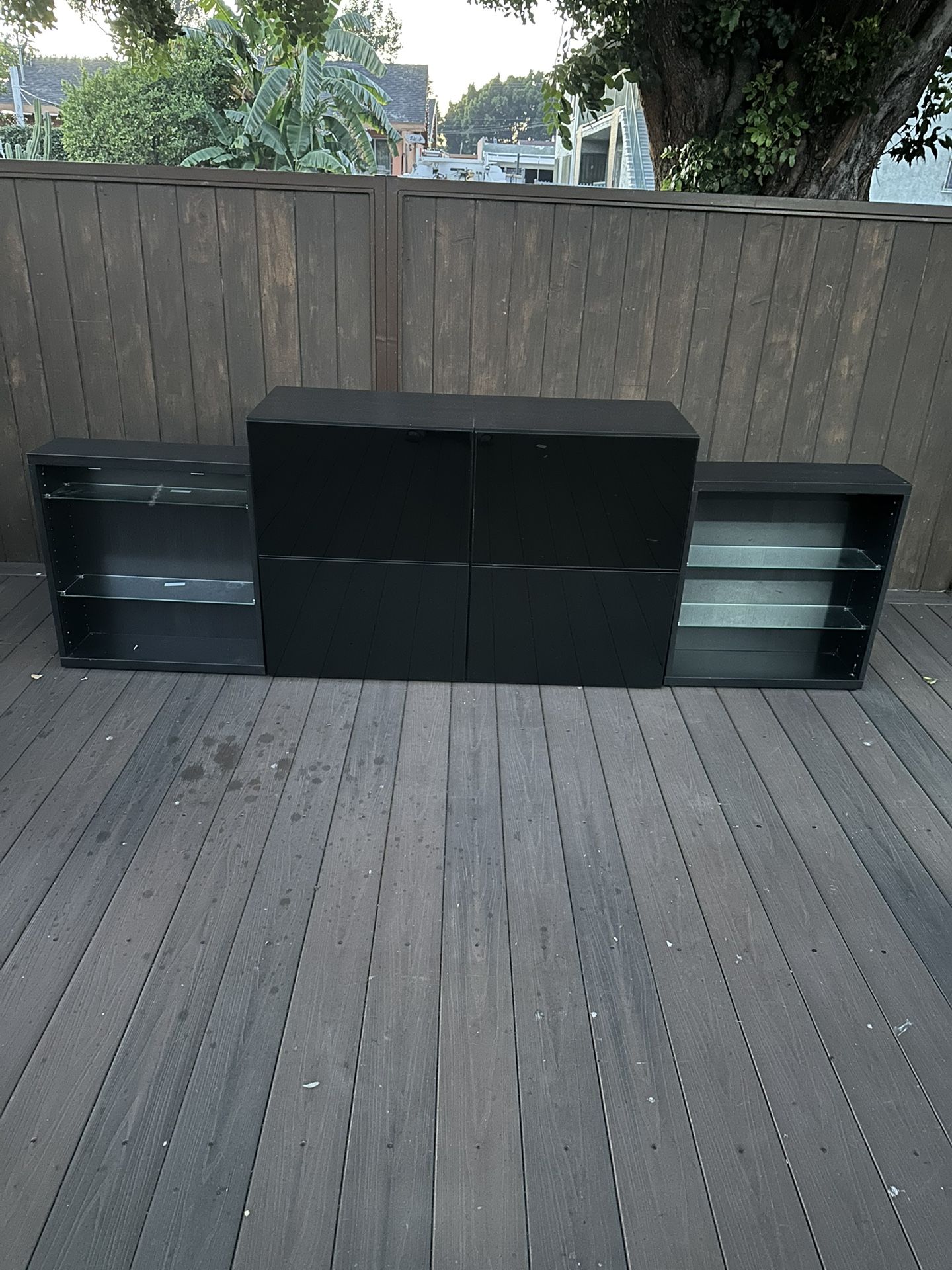 Ikea 6pc Besta cabinet and drawers