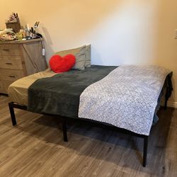 Full Size Bed Frame With Mattress 