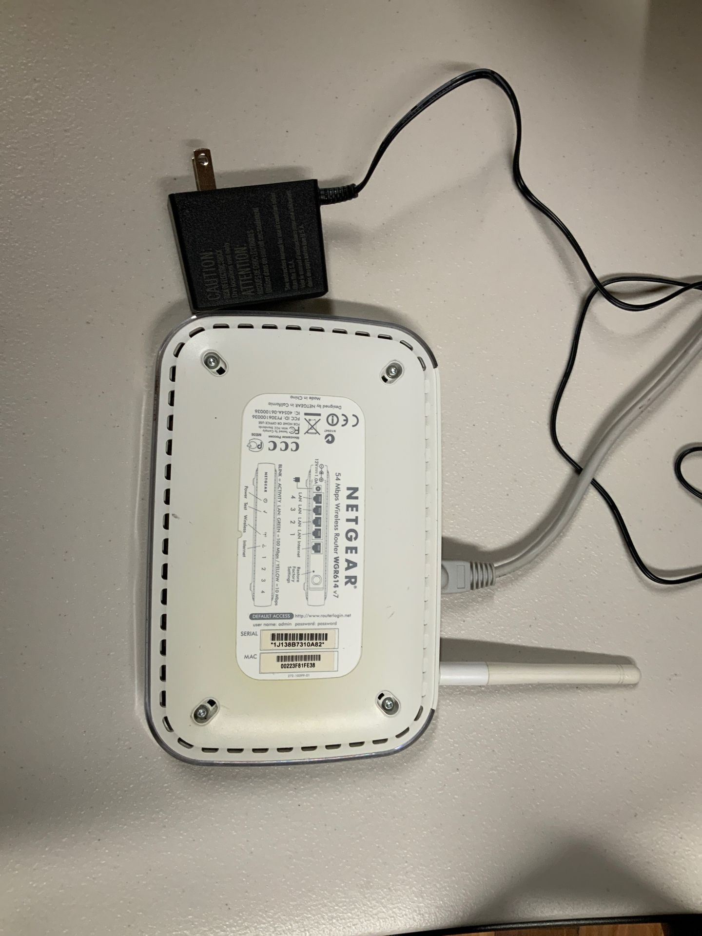 Netgear 54 Mpbs wireless router