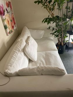 FREE Free white linen couch. Pick up no delivery. Right by Angel stadium