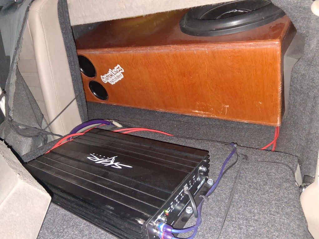15 Skar EVL In Custom birchwood Woood EnclosureTUNED TO 32HZ (BOX IS BAFFLED) Custkm Lowz W/skar Skv2 1500 Amp Amp