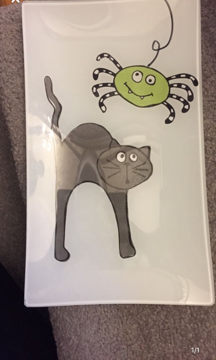 Glass Halloween Dish