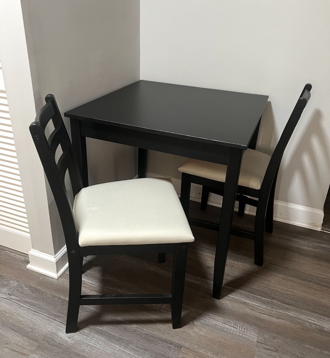 Dark Brown Table & 2 Chairs