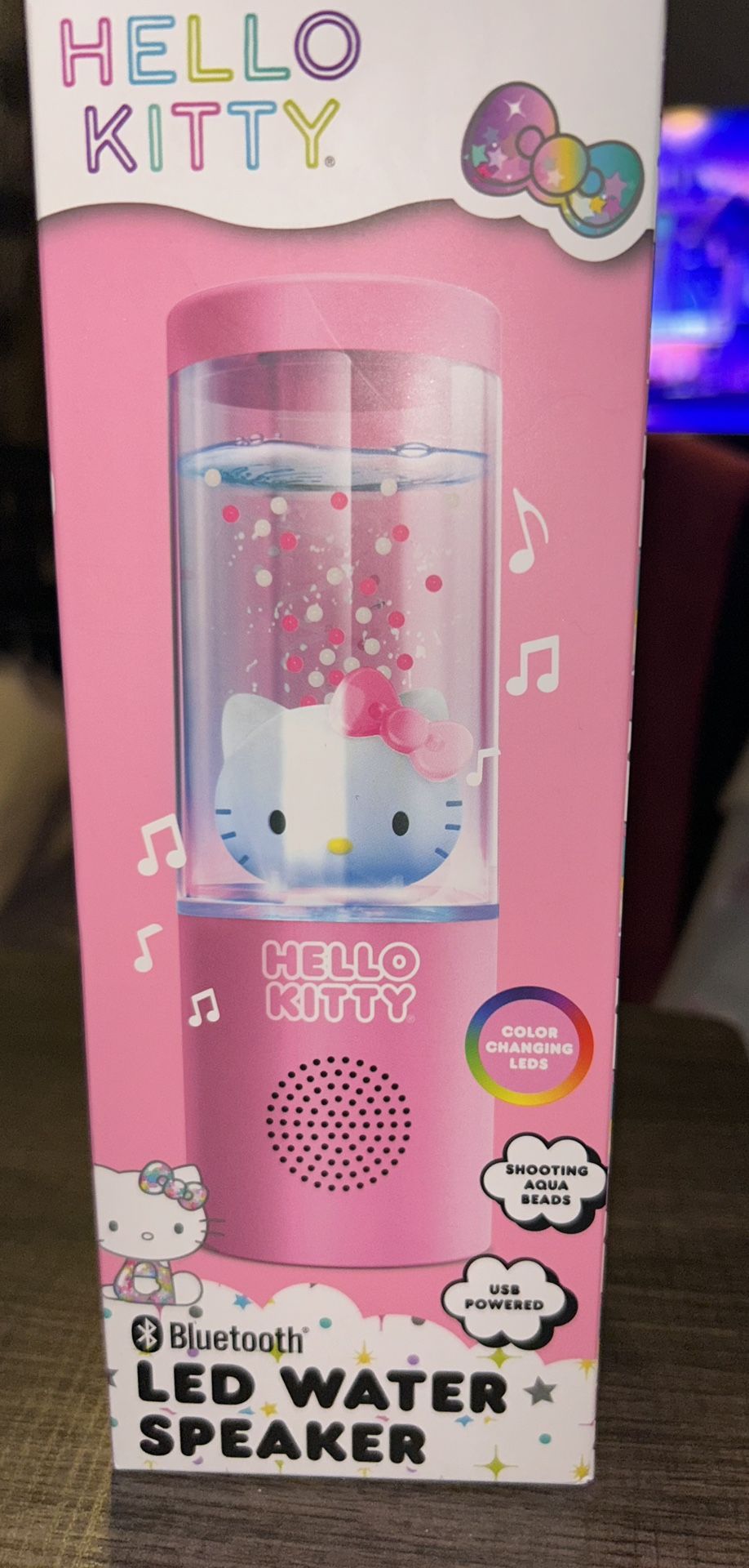 Hello Kitty Led Water Bluetooth Speaker W/fm Radio