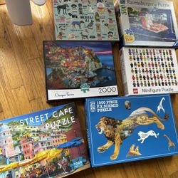 6 Assorted Puzzles - 