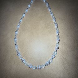 14k White Gold Plated Iced Out Skull Chain 