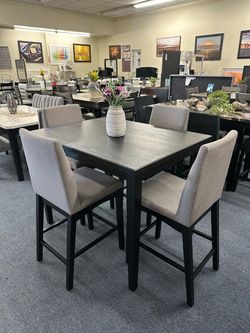 5 pc gray/black Dining set