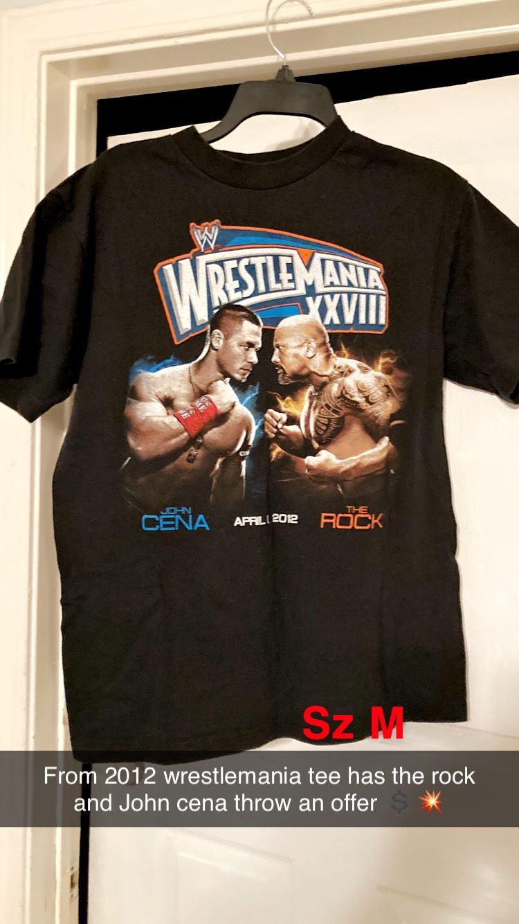 Wrestlemania Tee Rock Vs John Cena Throw An Offer
