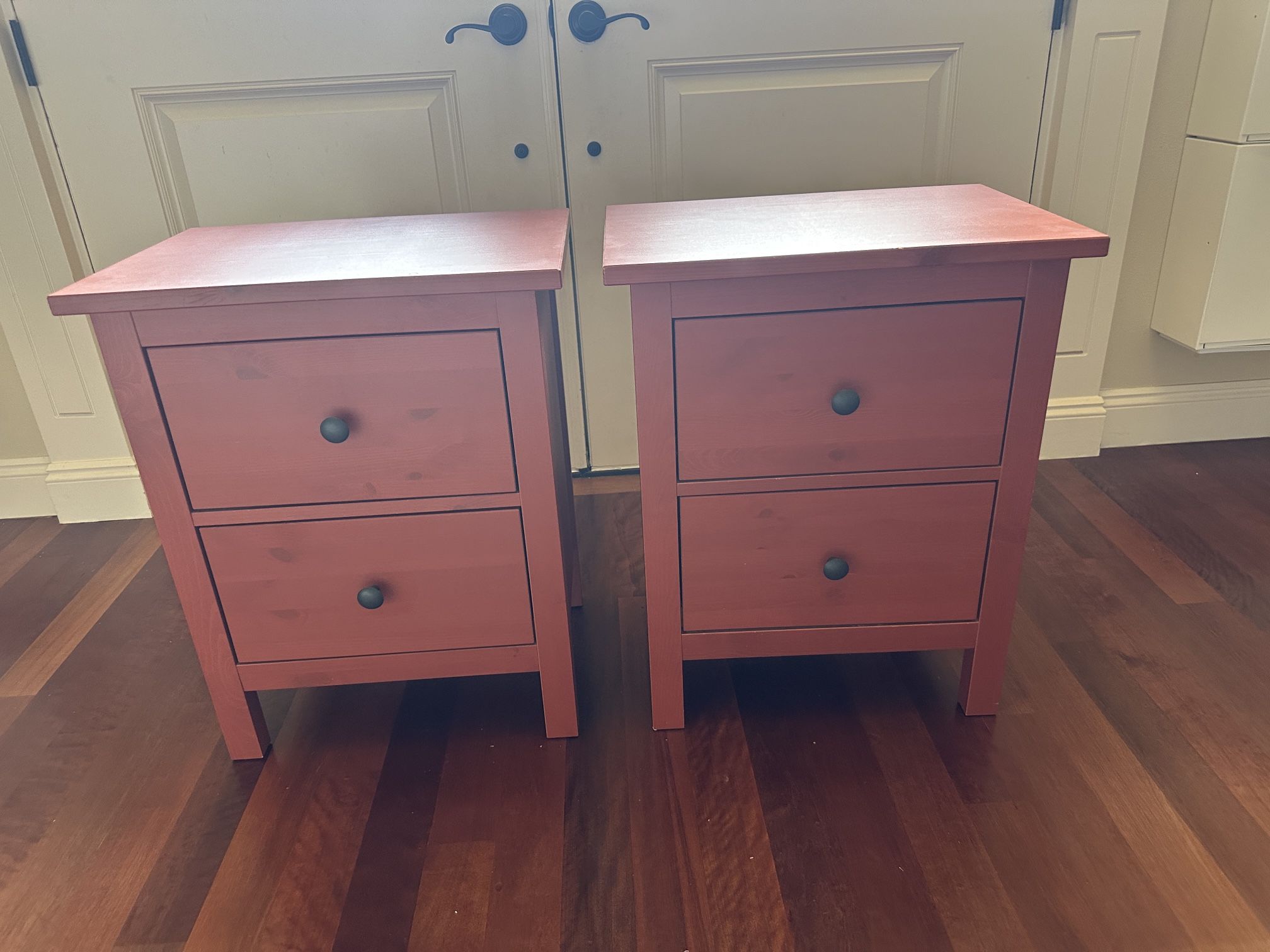 Ikea Solid Wood Nightstands 