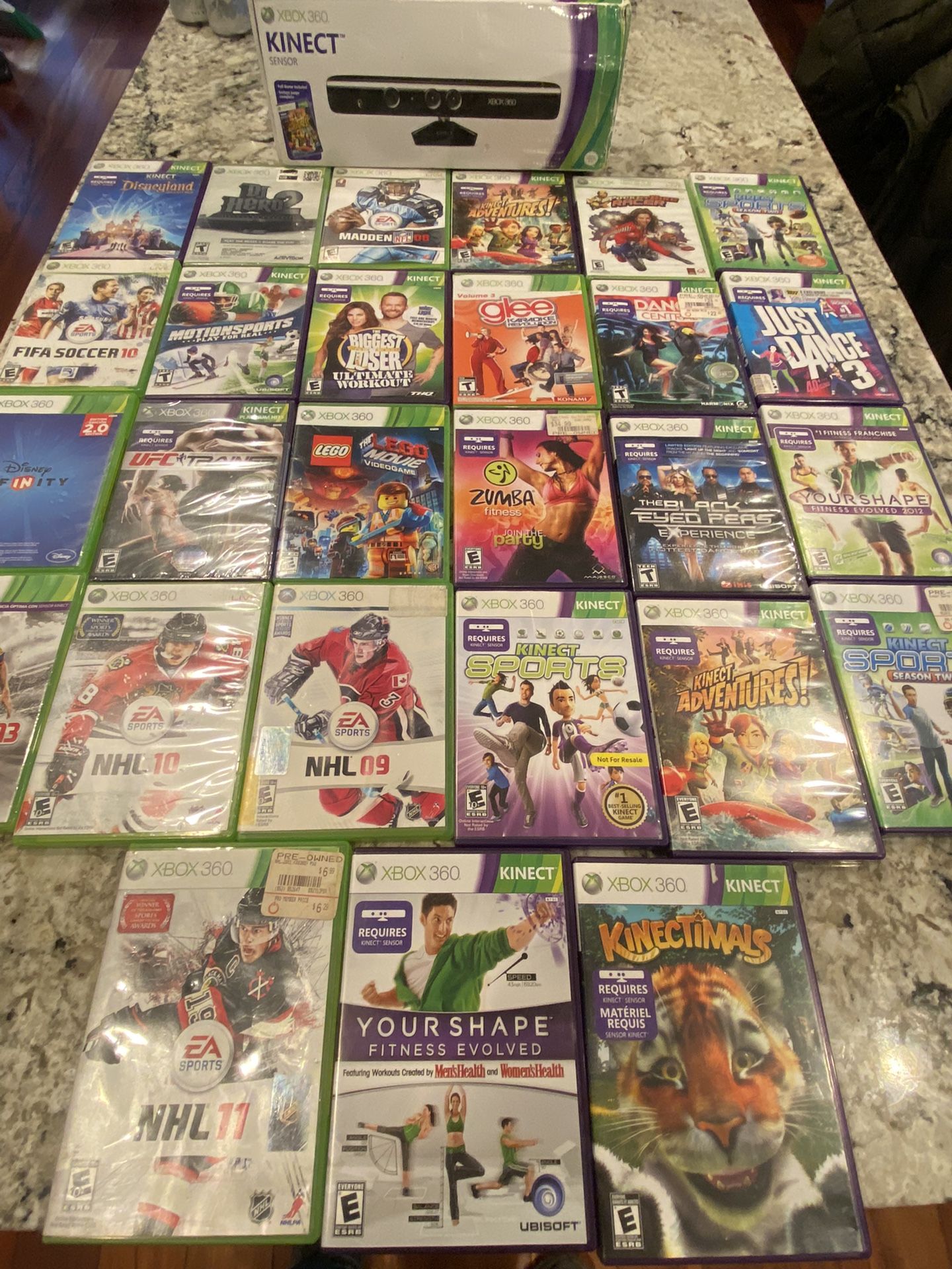 XBOX 360 Games , 27ct Plus KINECT Hardware