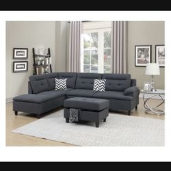 New Sectional Sofa Couch Ottoman 