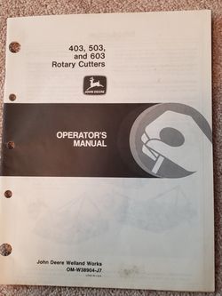 John Deere 403 503 603 rotary cutter operator's manual