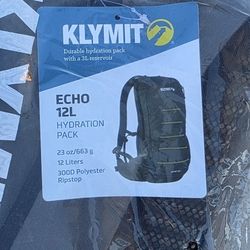 Klymit 12L Hydration Hiking Pack Echo 12L With Water Bladder 