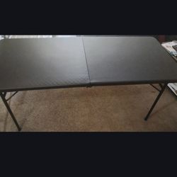 Large Black Plastic Foldable Table