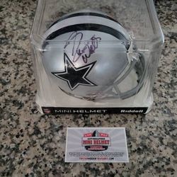 Dallas Cowboys Riddell NFL Mini Football Helmet with Auto Everson Walls