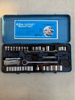 62pc. Ratchet Socket Set 1/4" & 3/8" Combination
