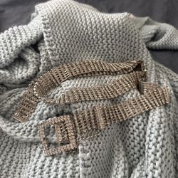 Silver diamond studded belt