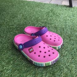 Hot Pink Lego Crocs For Little Girls 